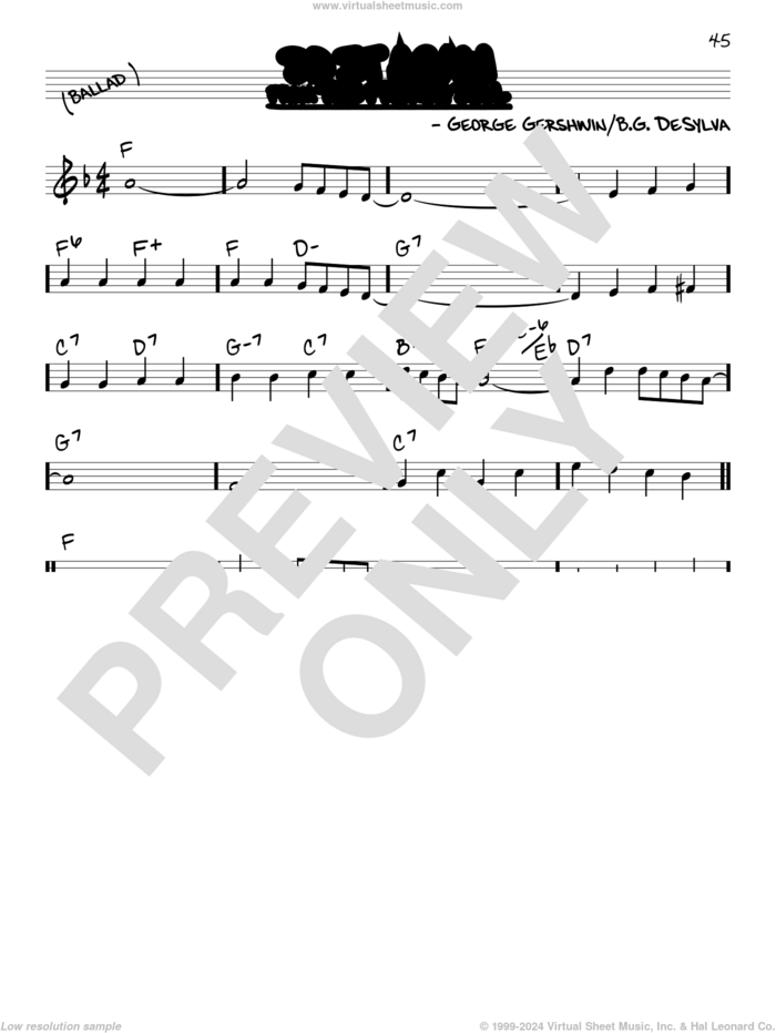 Do It Again sheet music for voice and other instruments (real book) by George Gershwin and Buddy DeSylva, intermediate skill level