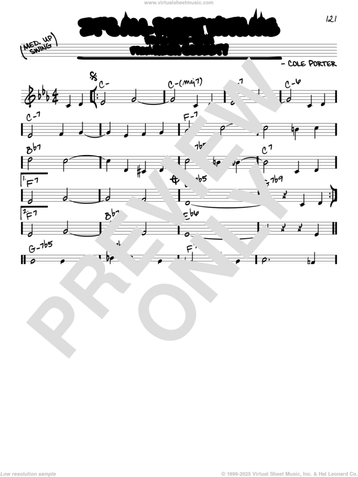 It's All Right With Me sheet music for voice and other instruments (real book) by Cole Porter, intermediate skill level