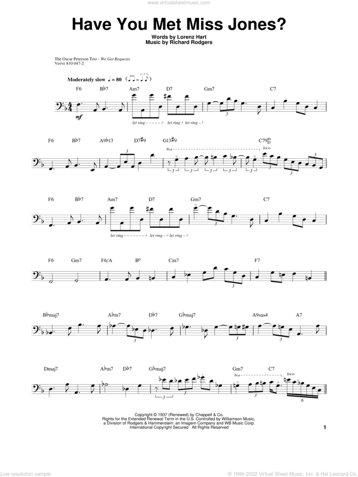 Have You Met Miss Jones? sheet music for brass ensemble (transcription) by Ray Brown, Lorenz Hart and Richard Rodgers, intermediate skill level