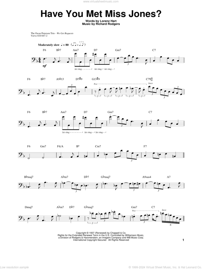 Have You Met Miss Jones? sheet music for brass ensemble (transcription) by Ray Brown, Lorenz Hart and Richard Rodgers, intermediate skill level