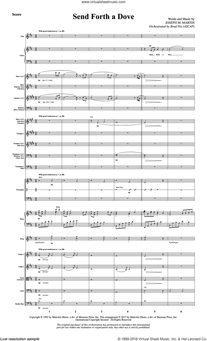 Send Forth a Dove (COMPLETE) sheet music for orchestra/band by Joseph M. Martin, intermediate skill level