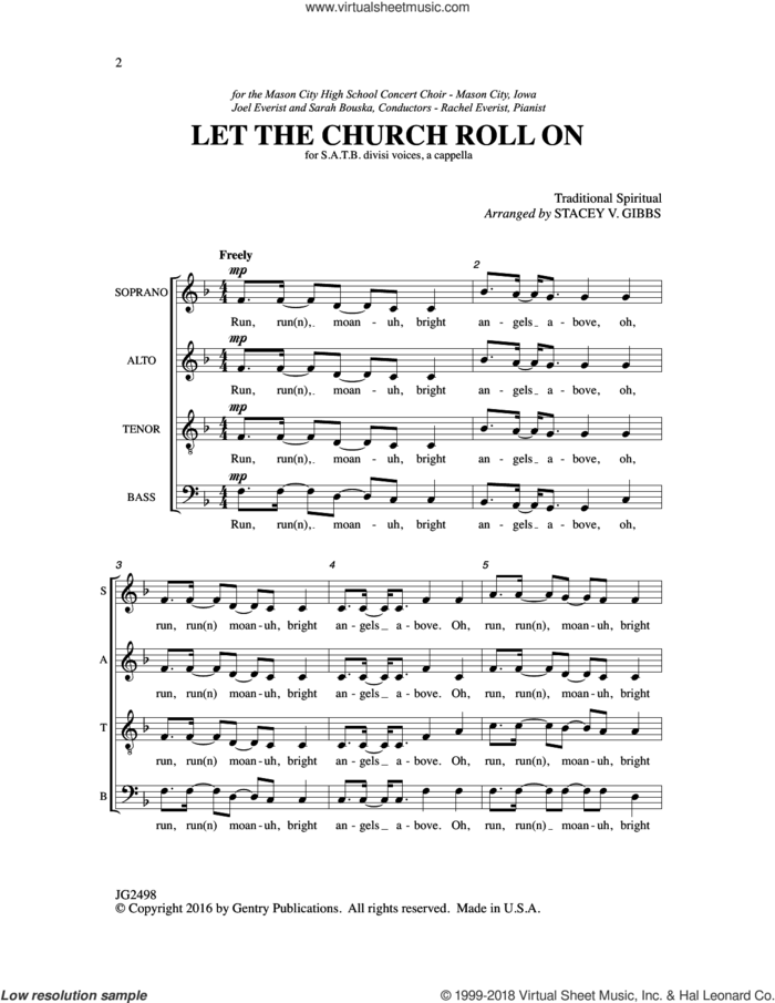 Let the Church Roll On sheet music for choir (SATB: soprano, alto, tenor, bass) by Stacey V. Gibbs, intermediate skill level