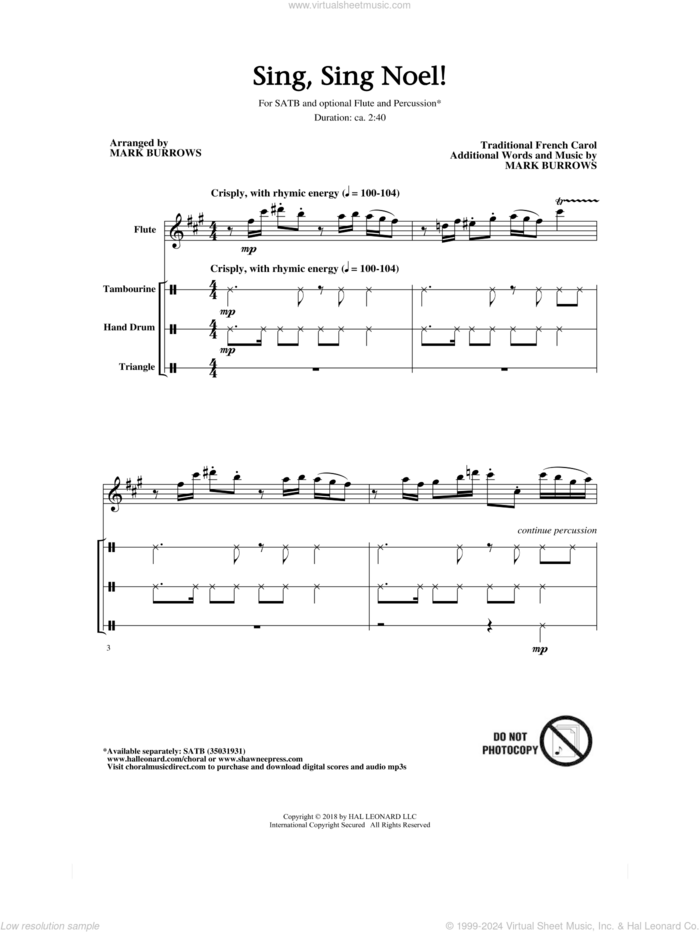 Sing, Sing Noel! sheet music for choir (SATB: soprano, alto, tenor, bass) by Mark Burrows and Miscellaneous, intermediate skill level