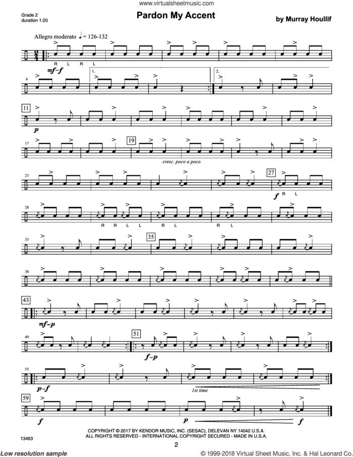 The Solo Snare Drummer (8 Grade 2-3 Pieces) sheet music for percussions by Houllif, intermediate skill level
