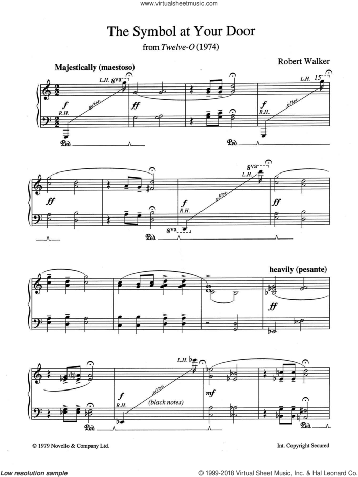 The Symbol At Your Door (from Twelve-O) sheet music for piano solo by Robert Walker, classical score, intermediate skill level