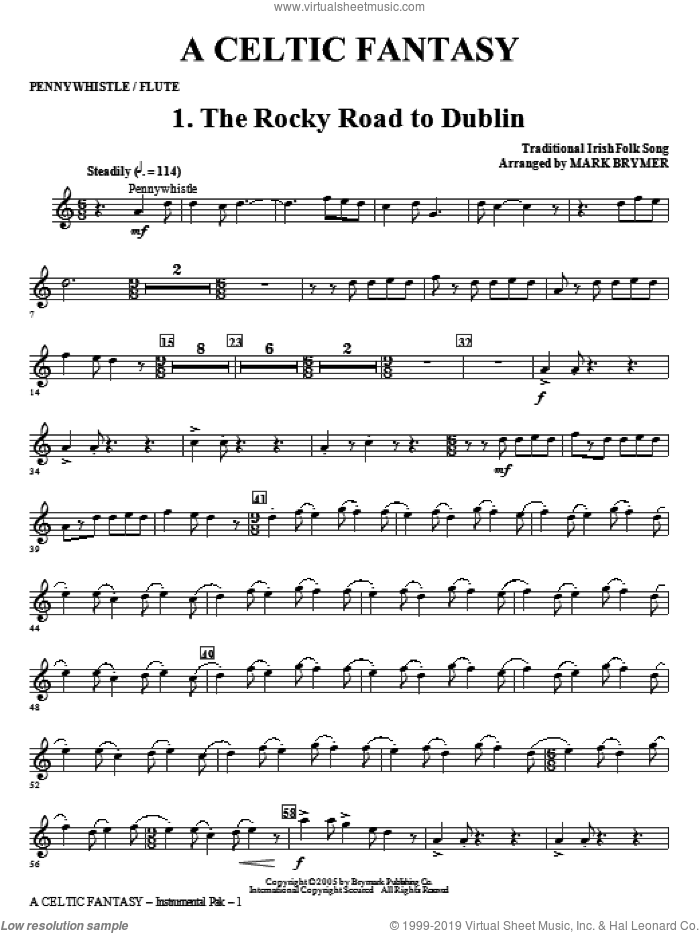 A Celtic Fantasy (complete set of parts) sheet music for orchestra/band (Strings) by Mark Brymer and Miscellaneous, intermediate skill level