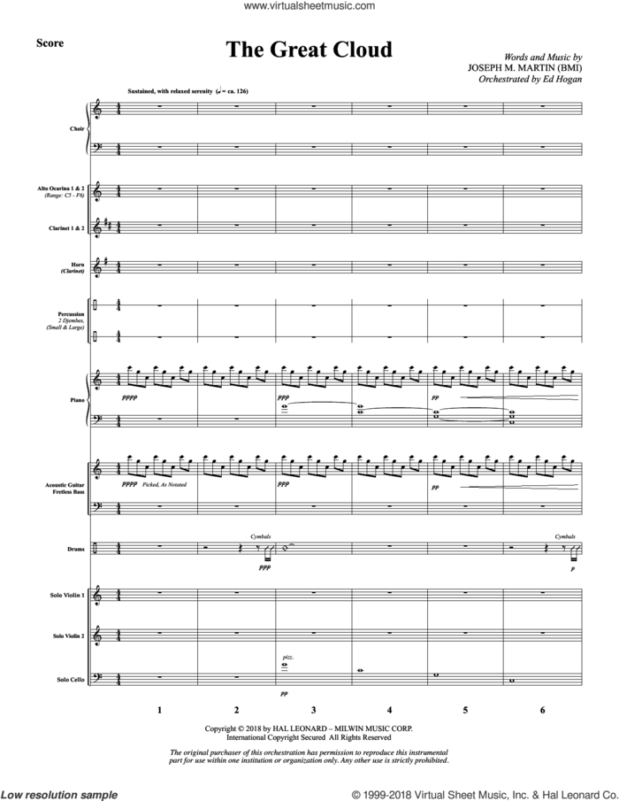 The Great Cloud (COMPLETE) sheet music for orchestra/band by Joseph M. Martin, intermediate skill level