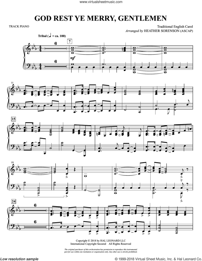 God Rest Ye Merry, Gentlemen (complete set of parts) sheet music for orchestra/band by Heather Sorenson and Miscellaneous, intermediate skill level
