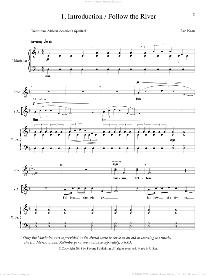 The Journey of Harriet Tubman sheet music for choir (SATB: soprano, alto, tenor, bass) by Ron Kean, intermediate skill level