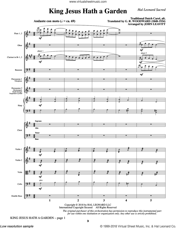 A Midnight Clear (A Cantata For Christmas) (COMPLETE) sheet music for orchestra/band by John Leavitt and Miscellaneous, intermediate skill level