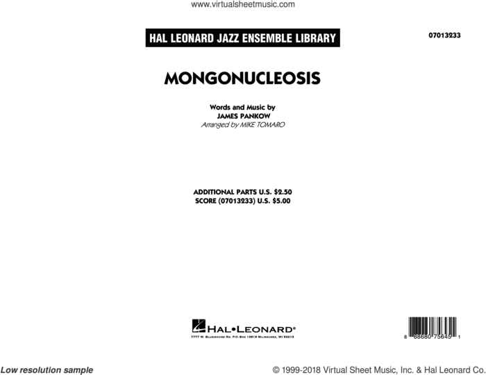 Mongonucleosis (arr. Mike Tomaro) (COMPLETE) sheet music for jazz band by Chicago and James Pankow, intermediate skill level