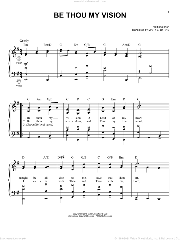 Be Thou My Vision sheet music for accordion by Traditional Irish and Gary Meisner, intermediate skill level