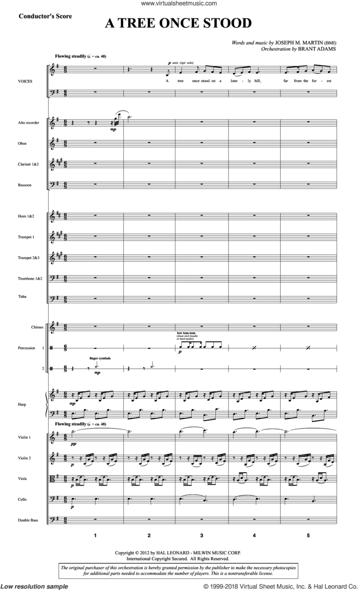 A Tree Once Stood (COMPLETE) sheet music for orchestra/band by Joseph M. Martin, intermediate skill level