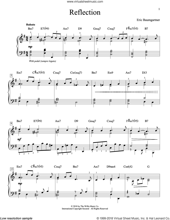 Reflections Sheet music for Piano (Solo)