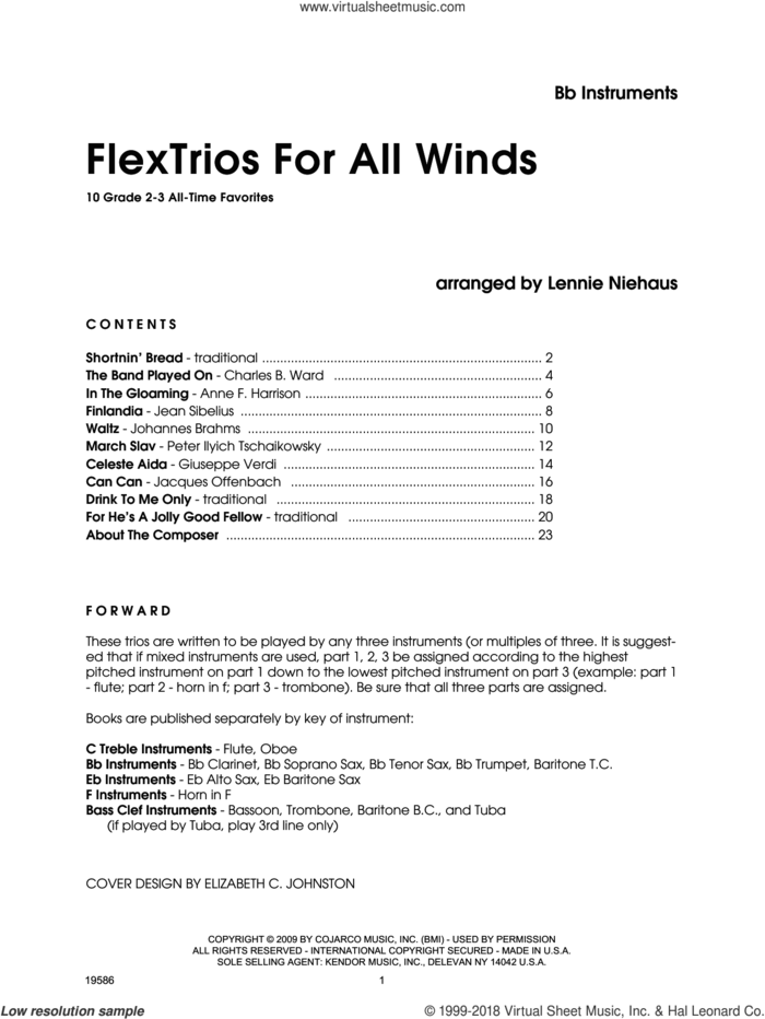 FlexTrios For All Winds (Bb Instruments) sheet music for wind ensemble (Bb instruments) by Lennie Niehaus, intermediate skill level