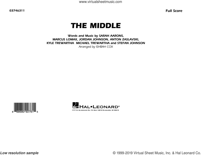 The Middle (arr. Ishbah Cox) (COMPLETE) sheet music for marching band by Ishbah Cox and Zedd, Maren Morris & Grey, intermediate skill level