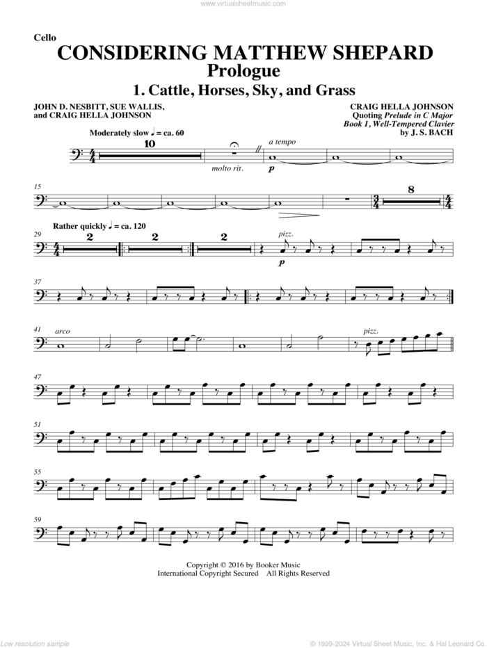 Considering Matthew Shepard sheet music for orchestra/band (cello) by Craig Hella Johnson, Leslea Newman and Michael Dennis Browne, intermediate skill level