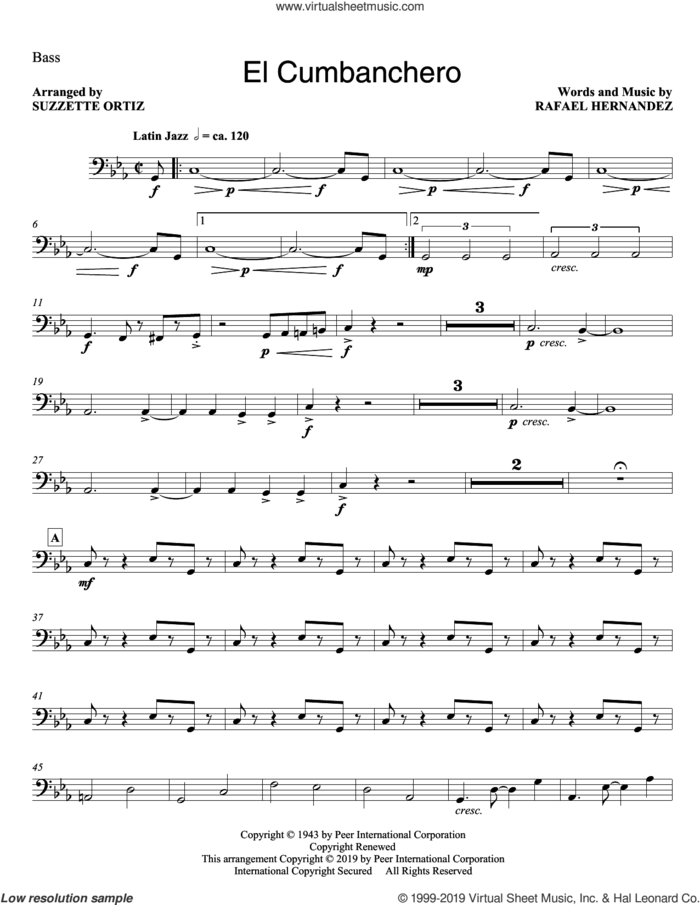 El Cumbanchero (arr. Suzette Ortiz) (complete set of parts) sheet music for orchestra/band by Rafael Hernandez, intermediate skill level