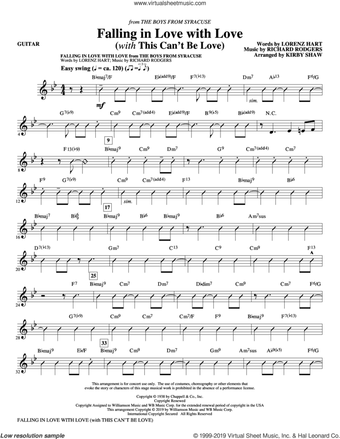 Falling In Love With Love (with This Can't Be) (arr. Kirby Shaw) (complete set of parts) sheet music for orchestra/band by Richard Rodgers, Kirby Shaw, Lorenz Hart and Rodgers & Hart, intermediate skill level