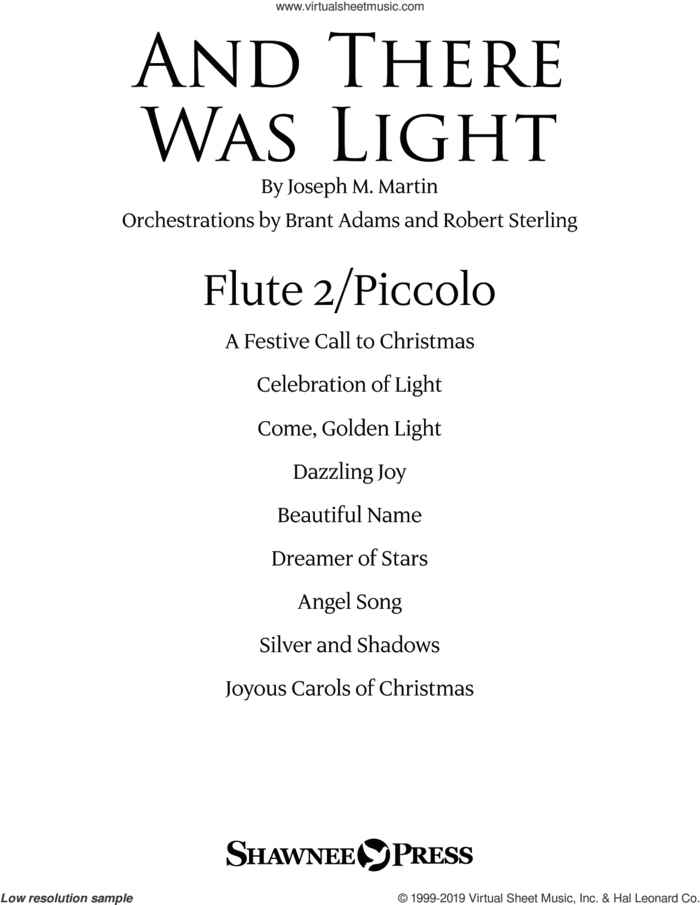 And There Was Light sheet music for orchestra/band (flute 2, piccolo) by Joseph M. Martin and Brad Nix, intermediate skill level