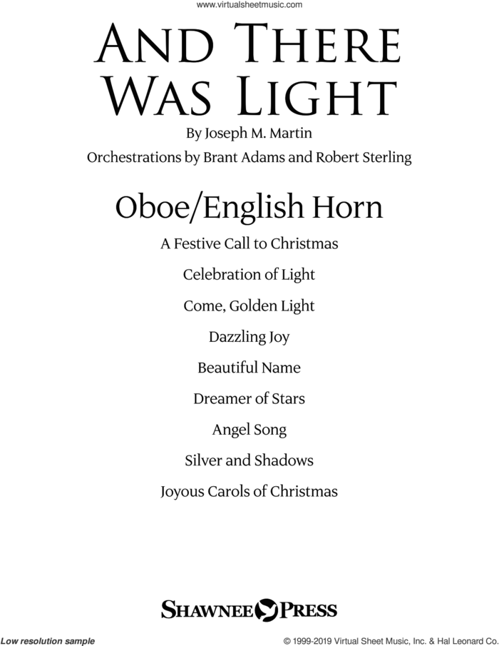 And There Was Light sheet music for orchestra/band (oboe/english horn) by Joseph M. Martin and Brad Nix, intermediate skill level