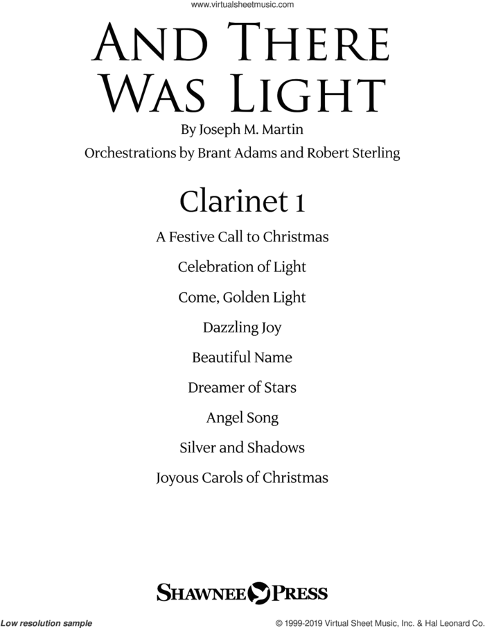 And There Was Light sheet music for orchestra/band (Bb clarinet 1) by Joseph M. Martin and Brad Nix, intermediate skill level