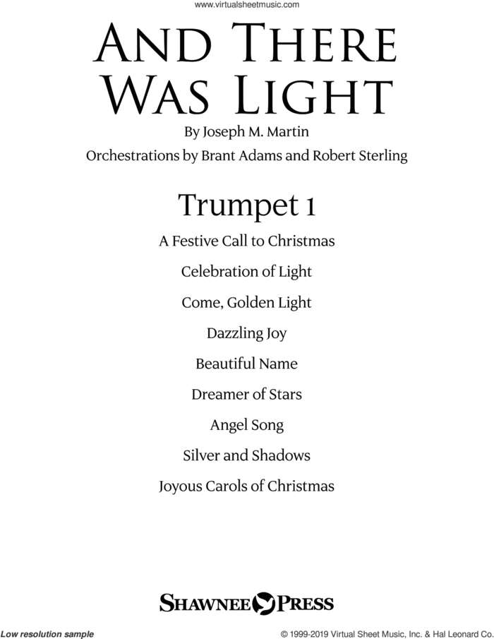 And There Was Light sheet music for orchestra/band (Bb trumpet 1) by Joseph M. Martin and Brad Nix, intermediate skill level