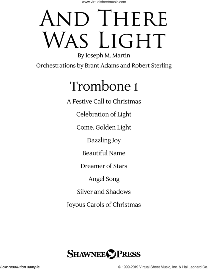 And There Was Light sheet music for orchestra/band (trombone 1) by Joseph M. Martin and Brad Nix, intermediate skill level