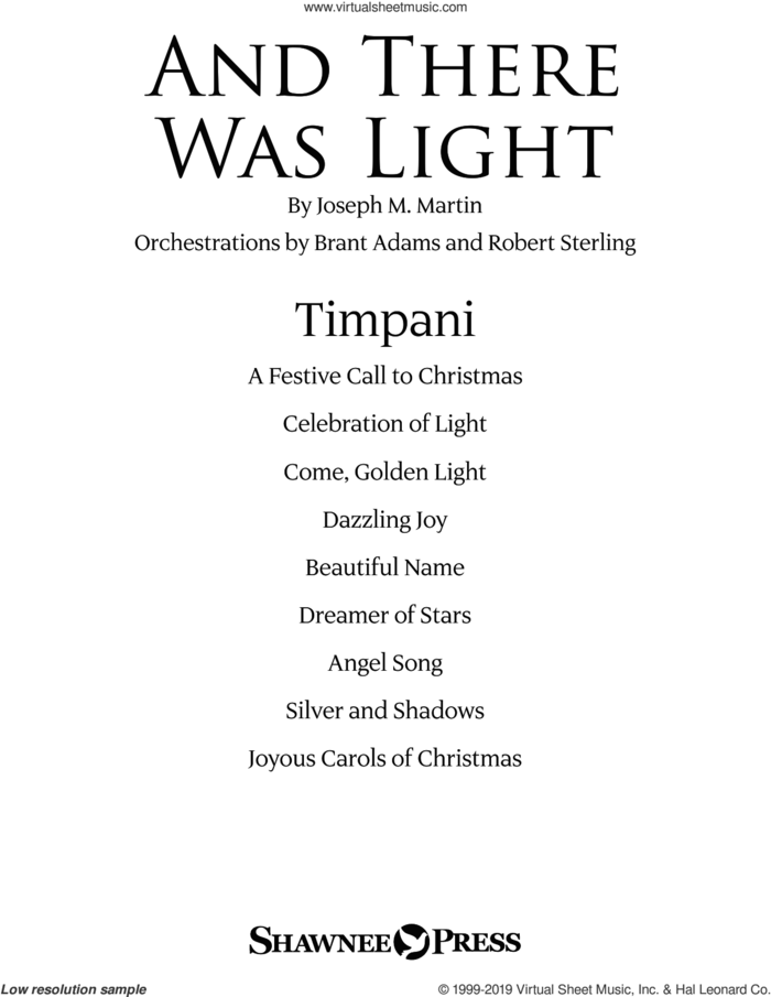 And There Was Light sheet music for orchestra/band (timpani) by Joseph M. Martin and Brad Nix, intermediate skill level