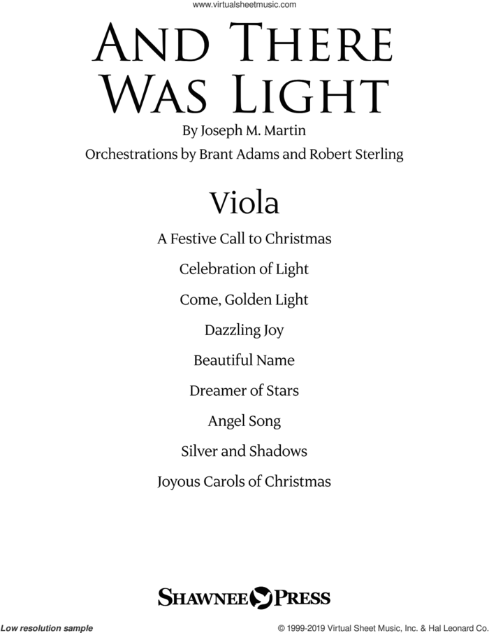 And There Was Light sheet music for orchestra/band (viola) by Joseph M. Martin and Brad Nix, intermediate skill level