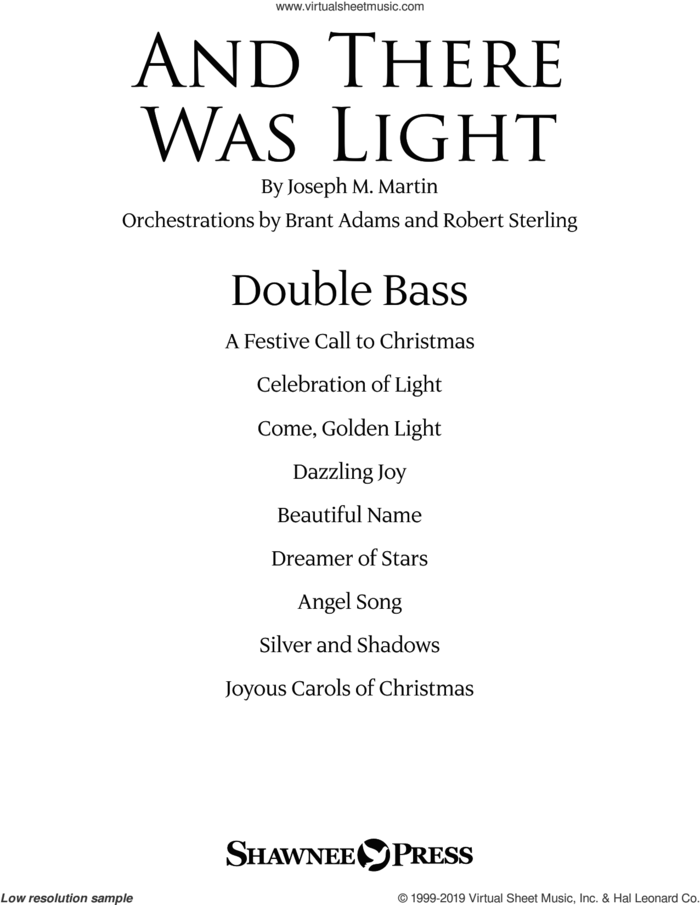 And There Was Light sheet music for orchestra/band (double bass) by Joseph M. Martin and Brad Nix, intermediate skill level