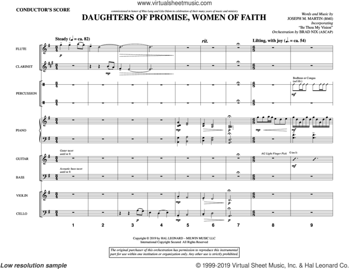 Daughters of Promise, Women of Faith (COMPLETE) sheet music for orchestra/band by Joseph M. Martin, intermediate skill level