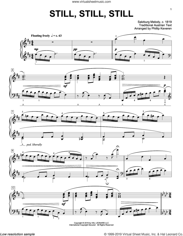 Still, Still, Still [Classical version] (arr. Phillip Keveren) sheet music for piano solo  and Phillip Keveren, intermediate skill level