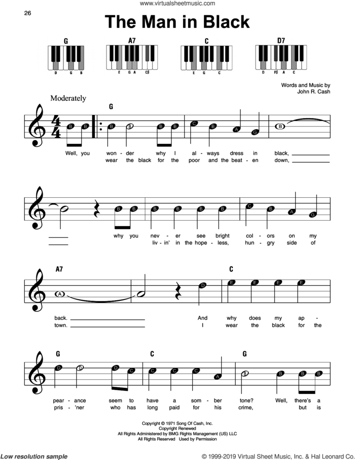 Back To Black Sheet music for Piano (Solo) Easy
