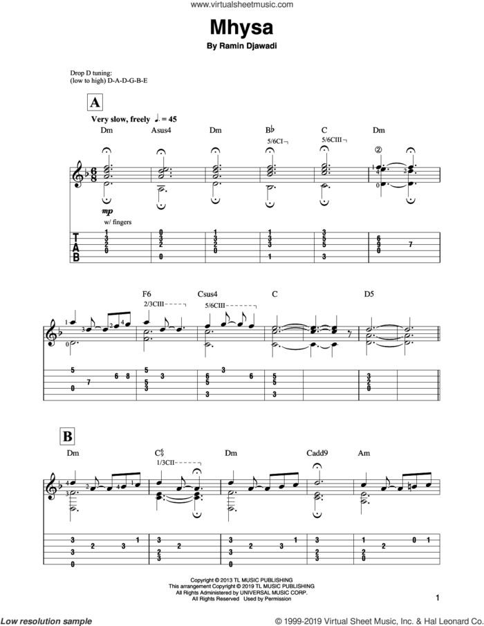 Mhysa (from Game of Thrones) sheet music for guitar solo by Ramin Djawadi, intermediate skill level