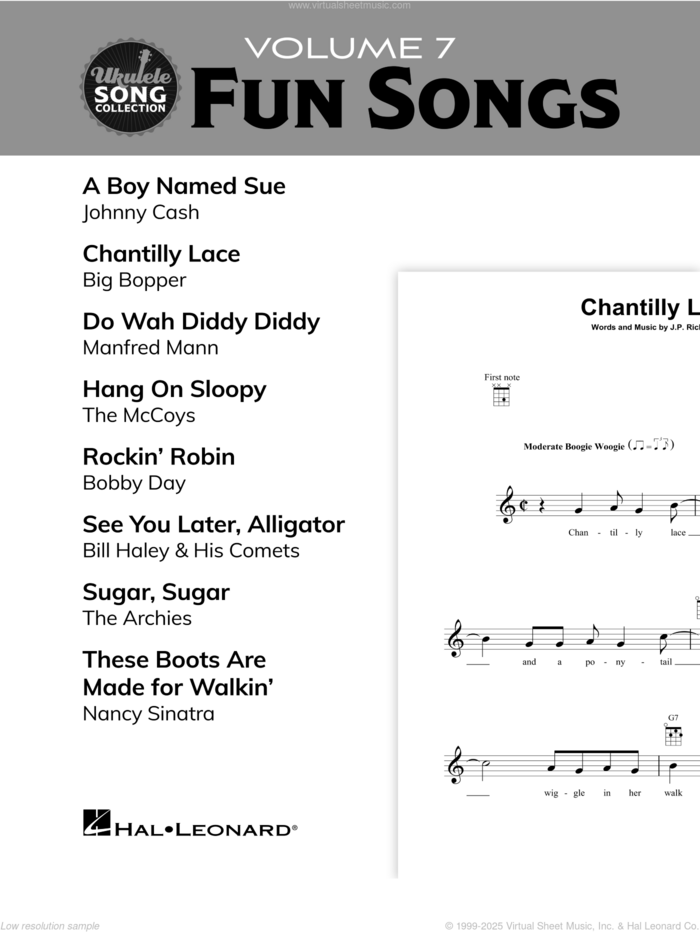 Ukulele Song Collection, Volume 7: Fun Songs sheet music for ukulele solo (collection), easy ukulele (collection)