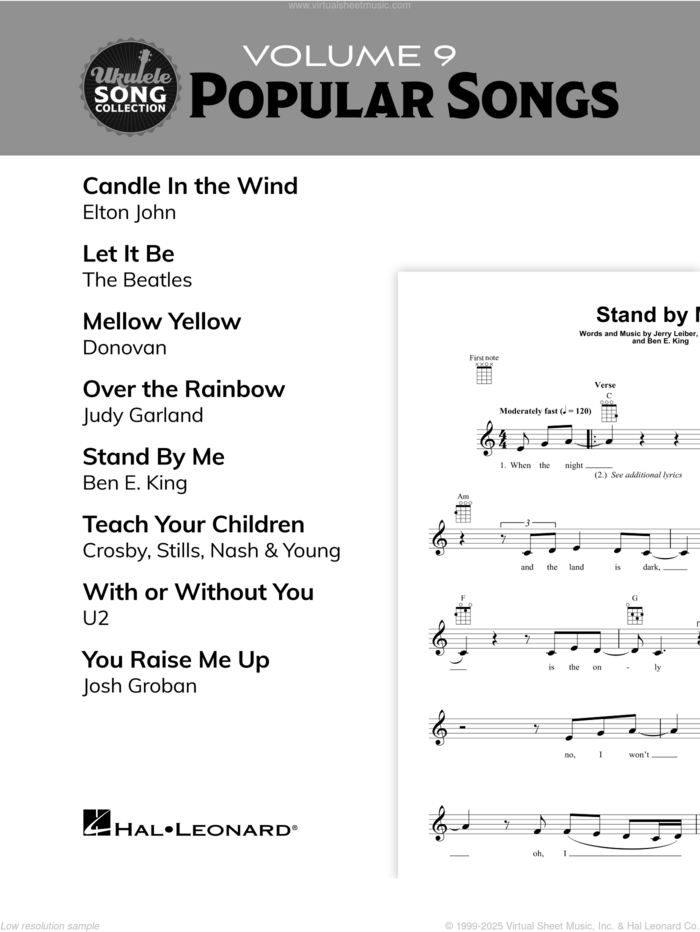 Ukulele Song Collection, Volume 9: Popular Songs sheet music for ukulele solo (collection), easy ukulele (collection)