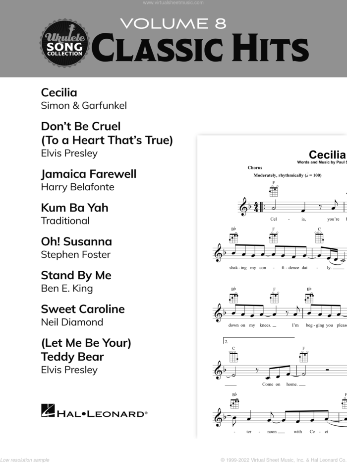 Ukulele Song Collection, Volume 8: Classic Hits sheet music for ukulele solo (collection), easy ukulele (collection)
