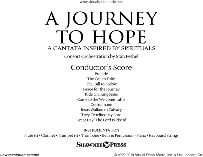 A Journey To Hope (A Cantata Inspired By Spirituals) (COMPLETE) sheet music for orchestra/band by Joseph M. Martin, intermediate skill level