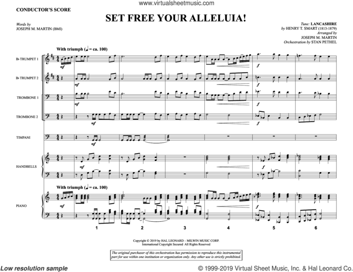 Set Free Your Alleluia! sheet music for orchestra/band (full score) by Joseph M. Martin, intermediate skill level