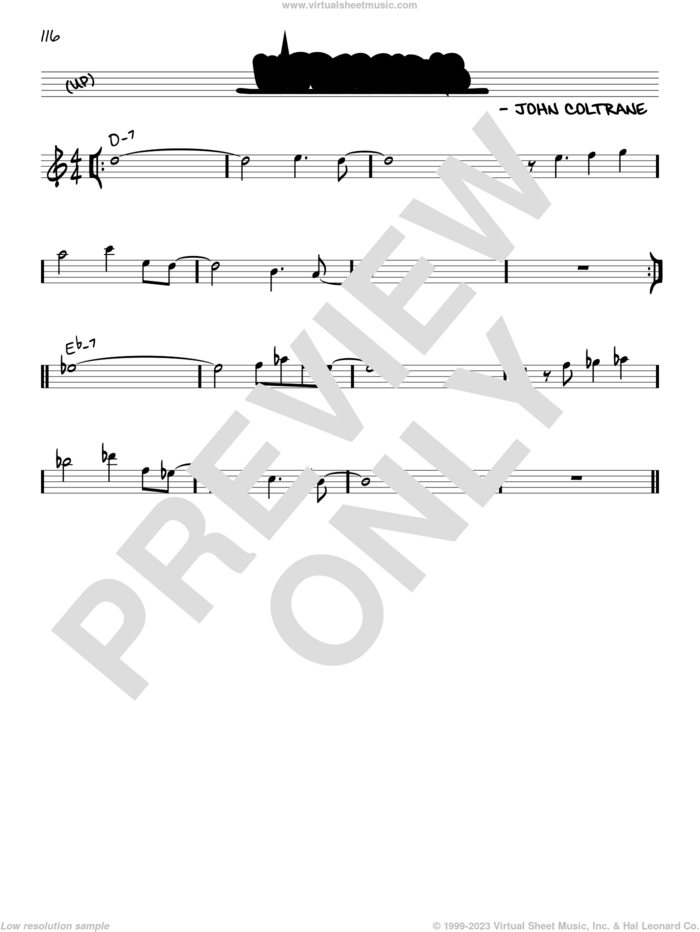 Impressions sheet music for voice and other instruments (in C) by John Coltrane, intermediate skill level