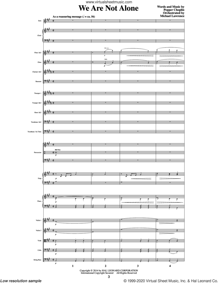 Our Father, a journey through the lord's prayer sheet music for orchestra/band (score) by Pepper Choplin, intermediate skill level