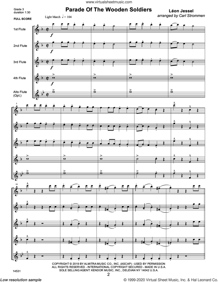 Christmas Classics For Flute Quartet - Full Score sheet music for flute quartet by Carl Strommen, intermediate skill level