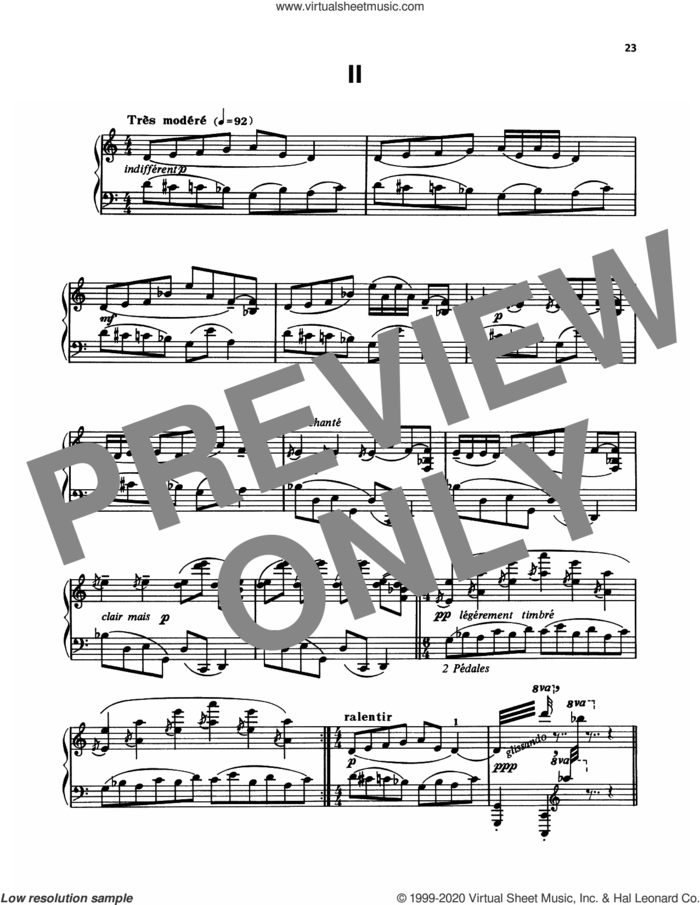 Mouvements Perpetuel Two sheet music for piano solo by Francis Poulenc, classical score, intermediate skill level