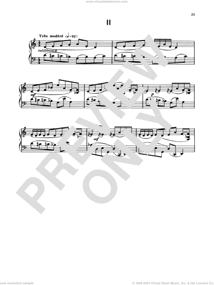 Mouvements Perpetuel Two sheet music for piano solo by Francis Poulenc, classical score, intermediate skill level