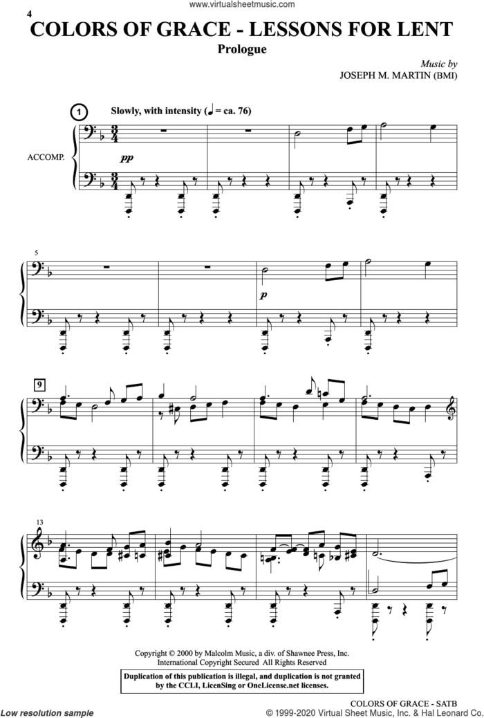Colors of Grace - Lessons for Lent (New Edition) sheet music for choir (SATB: soprano, alto, tenor, bass) by Joseph M. Martin, Douglas Nolan and J. Paul Williams, intermediate skill level