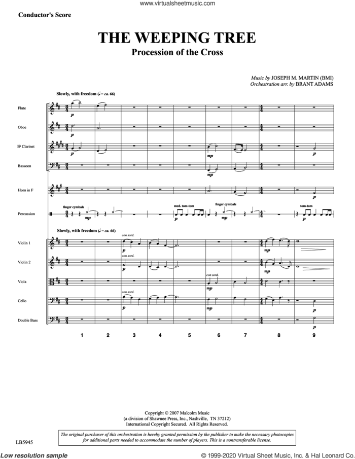 The Weeping Tree (COMPLETE) sheet music for orchestra/band (chamber ensemble) by Joseph M. Martin, intermediate skill level