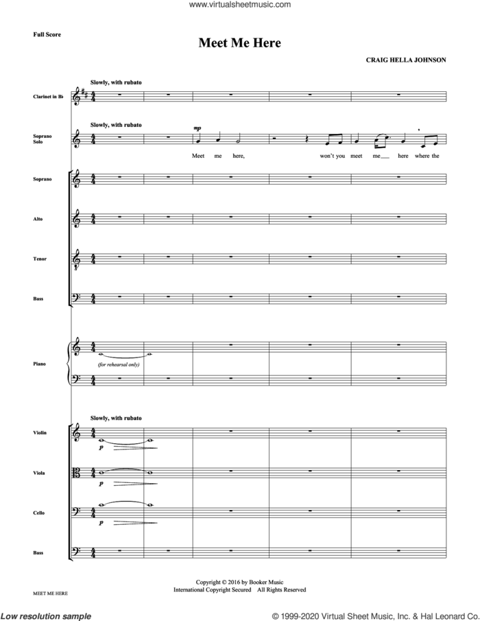 Meet Me Here (from Considering Matthew Shepard) (COMPLETE) sheet music for orchestra/band by Craig Hella Johnson, intermediate skill level