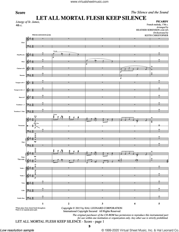 The Silence and the Sound: A Cantata for Christmas (COMPLETE) sheet music for orchestra/band by Heather Sorenson, intermediate skill level