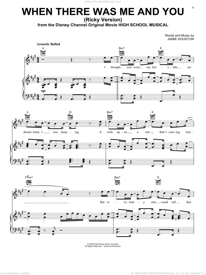 When There Was Me And You (from High School Musical: The Musical: The Series) sheet music for voice, piano or guitar by Joshua Bassett and Jamie Houston, intermediate skill level